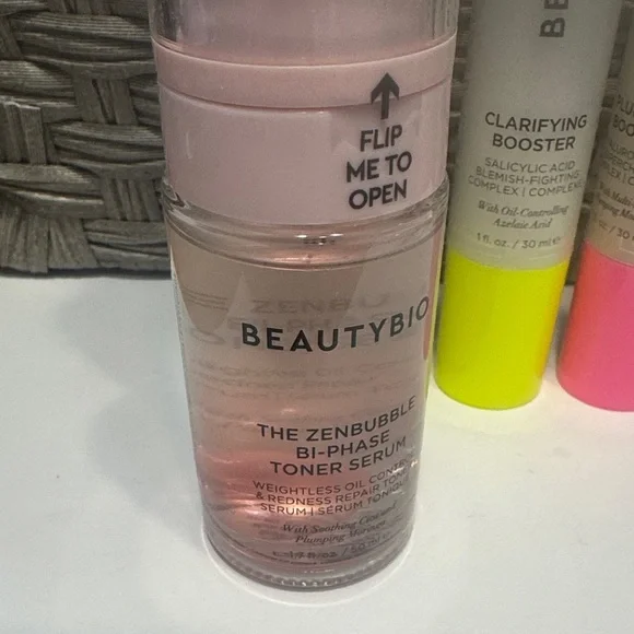 Beauty Bio Set Clarifying & Plumping Booster and toner serum $42 retail each